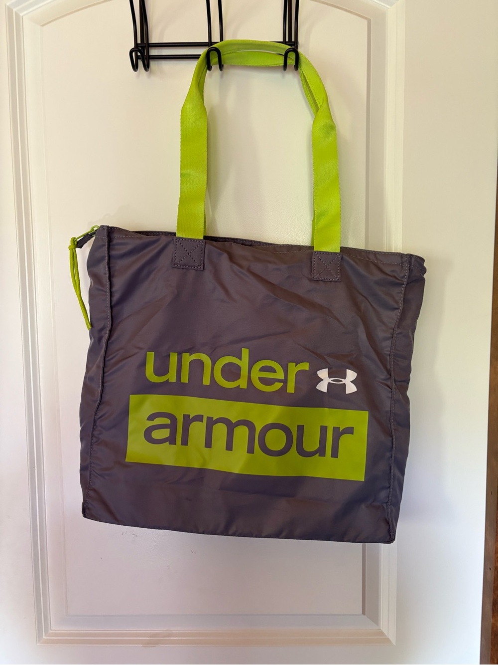 Under Armour Gray and Lime Green Duffel Tote